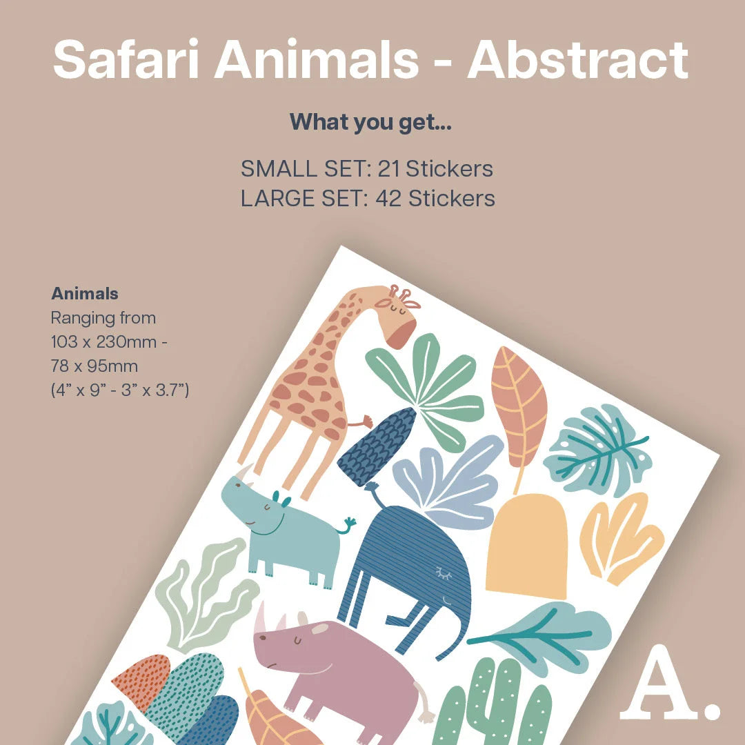 Abstract Safari Animal Wall Decals - Decals - Animals