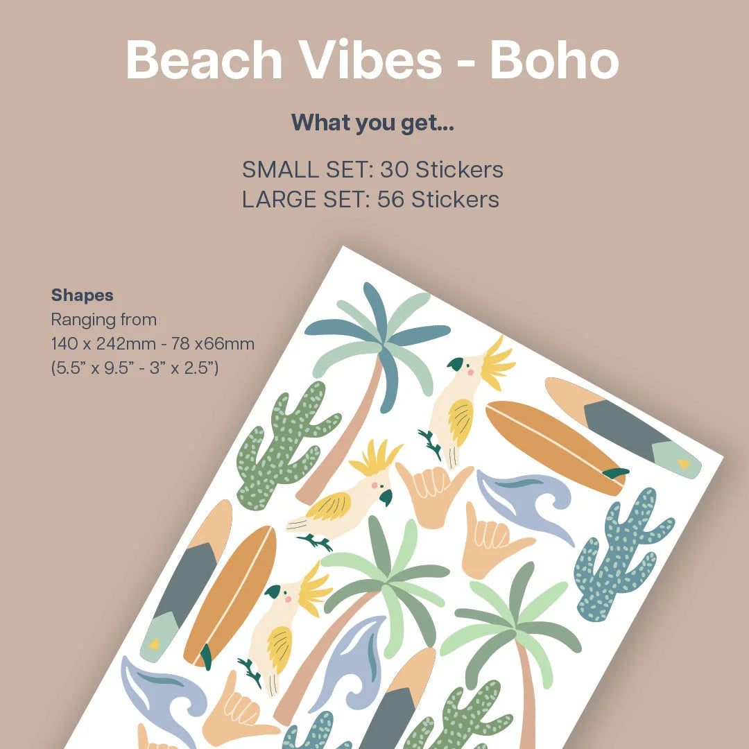 Beach Vibes Boho Wall Decal - Decals - Sea