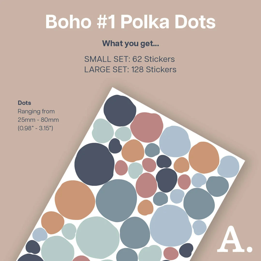 BOHO #1 Polka Dot Wall Decal - Decals - Polka Dots