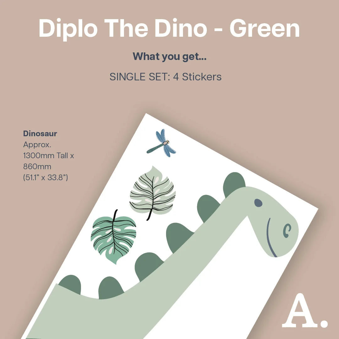 Diplo The Dino - Kids Wall Decal - Decals - Animals