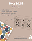 Dots Multi - Storage Tub Decals - Organisational Tubs