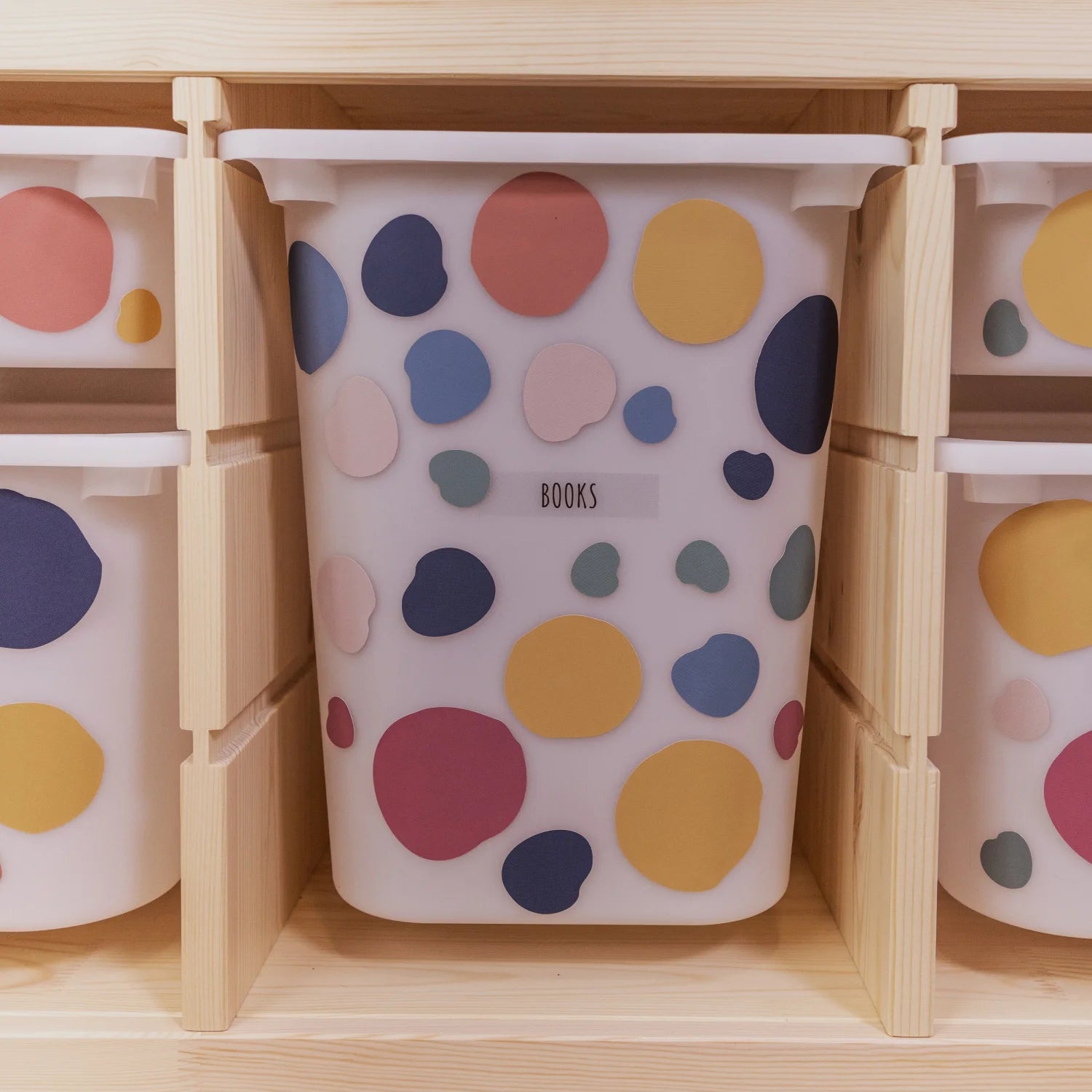 Dots Multi - Storage Tub Decals Organisational Tubs