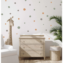 Aardse Jungle Polka Dot Muursticker