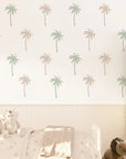 Palm Pattern Green & Neutral - Decals - Florals