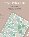 Greens Polka Dot Wall Decals - Decals - Polka Dots