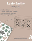 Leafy Earthy - Storage Tub Decals - Organisational Tubs