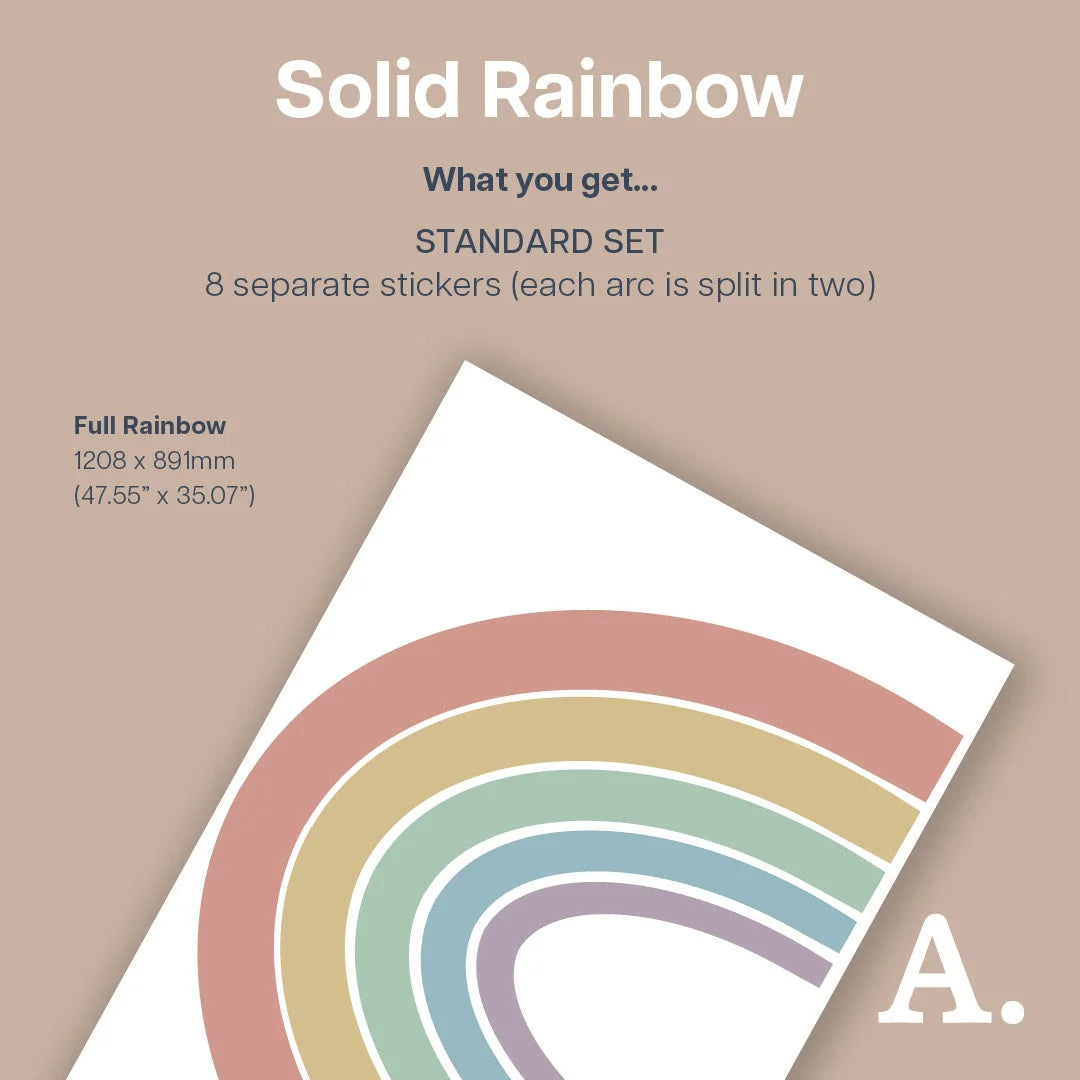 Solid Rainbow Wall Decal - Decals Big Features