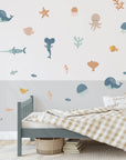 Warm Sea Creatures Small Wall Decal - Decals and Space